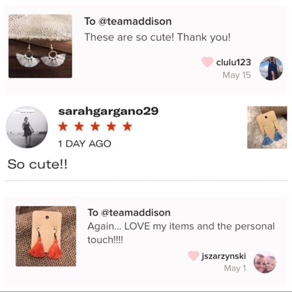 Tassel Earrings Tan NEW Handmade USA Festival Boho Unique Feminine - Picture 5 of 7